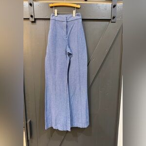 LOFT Navy and White Patterned Pants